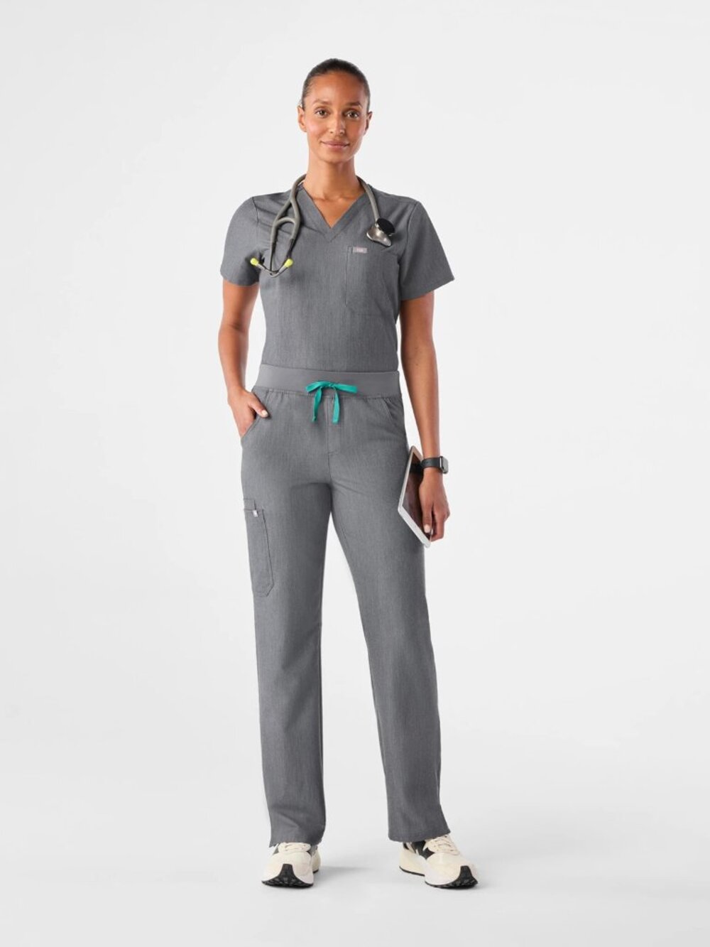 Figs Women's Graphite Catarina Top and Kade Cargo Bottoms
